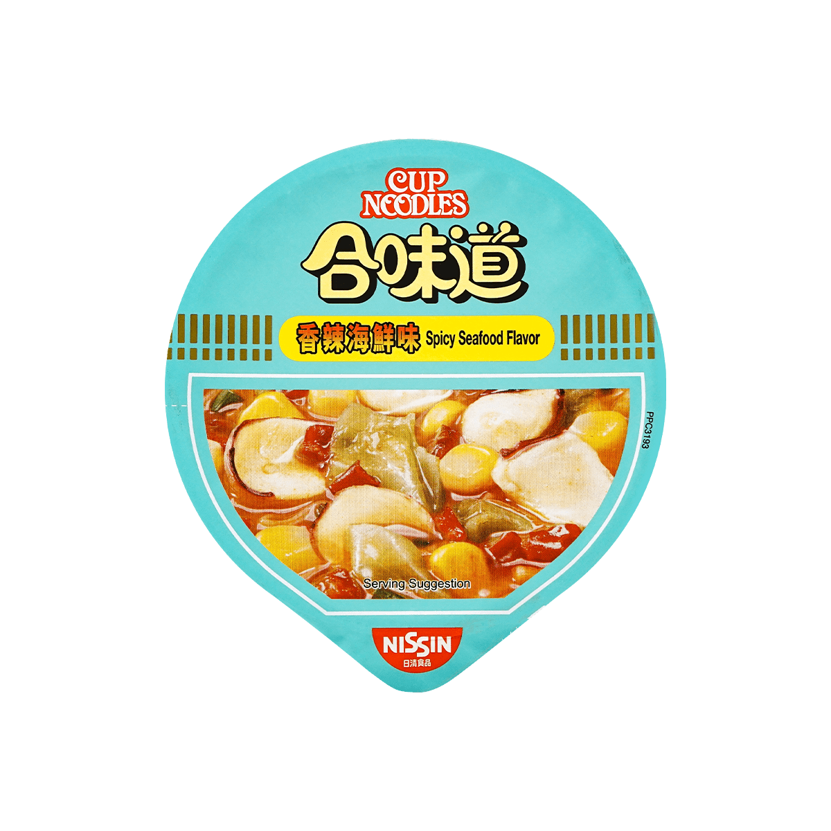 NISSIN, 12pakcs*2.54oz, Spicy Seafood Flavor Cup Noodles, Refreshing Instant Ramen