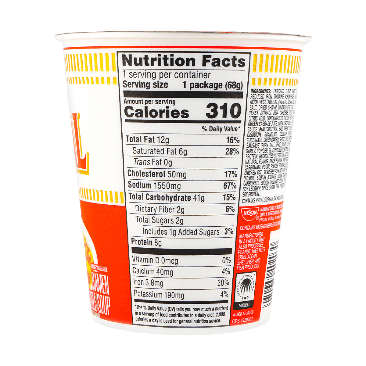 NISSIN, 2.4oz*10packs, Cup Ramen Instant Noodles Original Flavor, Ideal For Breakfast & Midnight, Quick & Easy