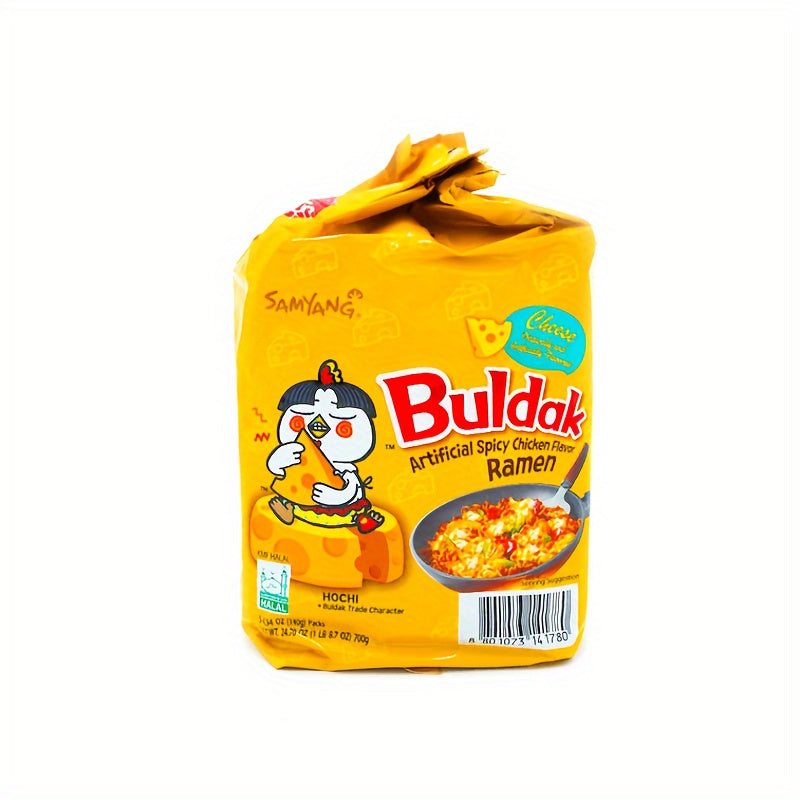 2*2Bundles*5Bags, 2 Flavors Mix 4 Bundles, Artificial Spicy Chicken Flavor Ramen Cheese 2Bundles*5bags*140g+Ramen 2X 2Bundles*5bags*140g