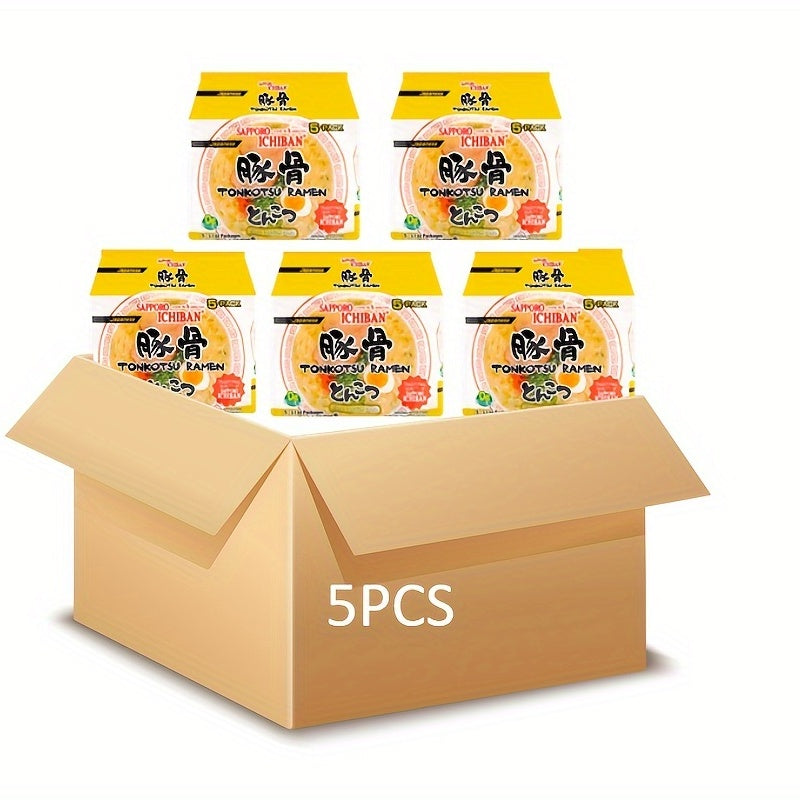 [25Packs] SAPPORO ICHIBAN, Japanese Style Tonkotsu Ramen - Instant Noodles, 3.7oz*25Packs