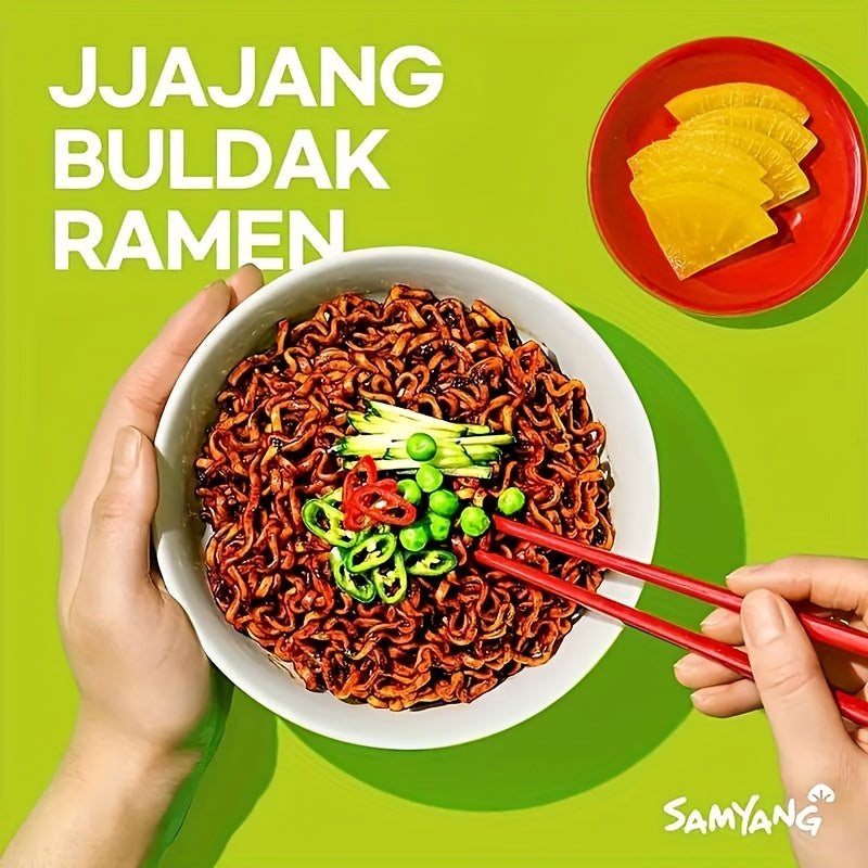 2*2bags, 2 Flavors Mix 4 Bags, Artificial Spicy Chicken Flavor Ramen Jjajang 2bags*140g+Ramen Original*2bags*140g
