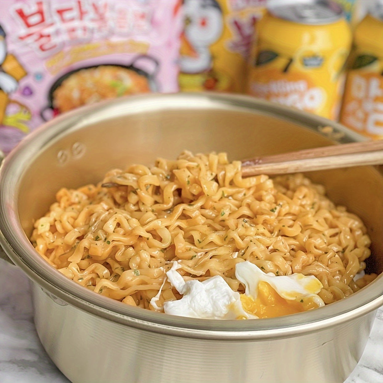 Samyang, 3packs, Journey Of Asia 'Korean Spicy Ramen Box', 3 Buldak Cheese+carbonara+Cream Carbonara, Spicy Taste